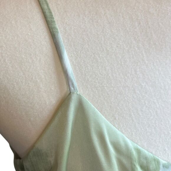 Wayf Mella Floral Cocktail Maxi Dress Satin Feel “Celery Bouquet” NWD US M - Picture 7 of 13